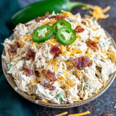 Jalapeno Popper Keto Chicken Salad - Delicious low-carb salad recipe