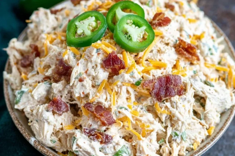 Jalapeno Popper Keto Chicken Salad - Delicious low-carb salad recipe