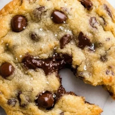 Delicious ultra thick bakery style chocolate chip cookies ready to enjoy