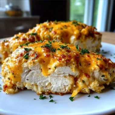 Delicious 4-Ingredient Ranch Chicken Bake ready to serve.