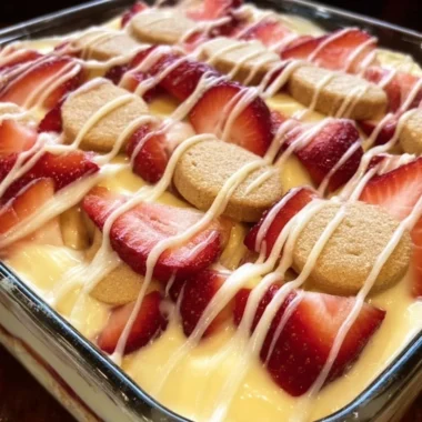 Delicious homemade banana pudding with layers of bananas and vanilla wafers
