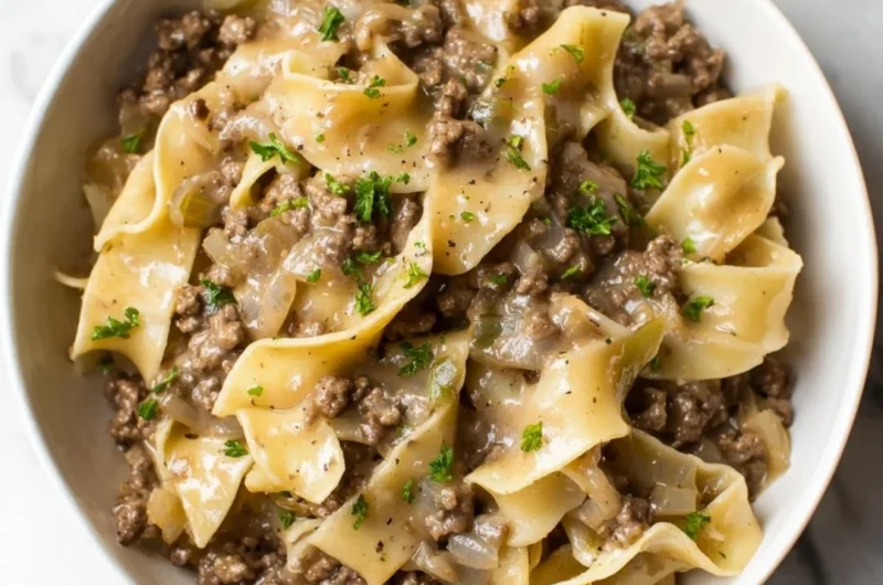 Bowl of hearty beef noodles with tender beef and vegetables