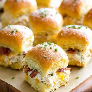 Delicious Chicken Bacon Ranch Pull Apart Rolls ready to be served