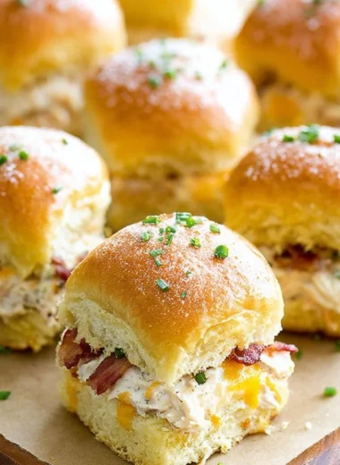 Delicious Chicken Bacon Ranch Pull Apart Rolls ready to be served