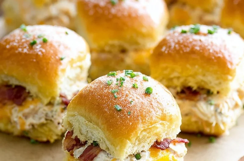 Delicious Chicken Bacon Ranch Pull Apart Rolls ready to be served