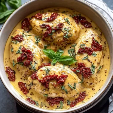 Delicious Crockpot Marry Me Chicken served with herbs and creamy sauce