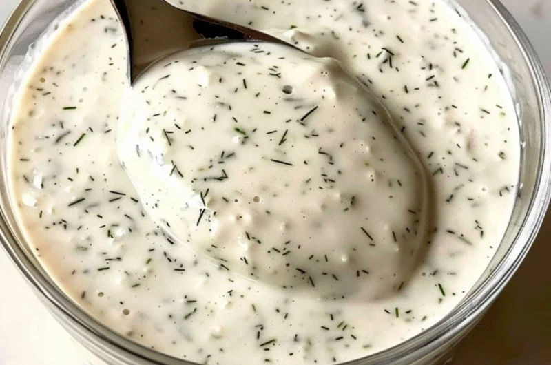 Homemade ranch dressing made with fresh herbs and spices