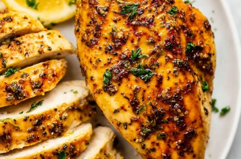 Deliciously juicy Air Fryer Chicken served on a plate, showcasing a crispy exterior.
