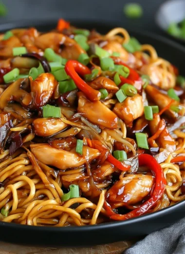 Delicious Chicken Chow Mein served with ultimate chow mein sauce in a bowl