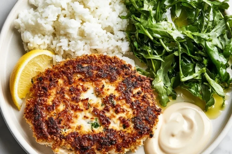 Delicious homemade chicken patties cooked to perfection.