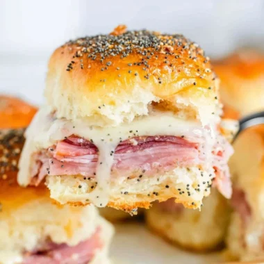 Delicious homemade Ham and Cheese Sliders baked to perfection.