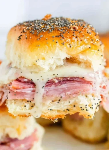 Delicious homemade Ham and Cheese Sliders baked to perfection.