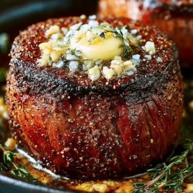 Oven-baked filet mignon prepared to steakhouse perfection on a plate