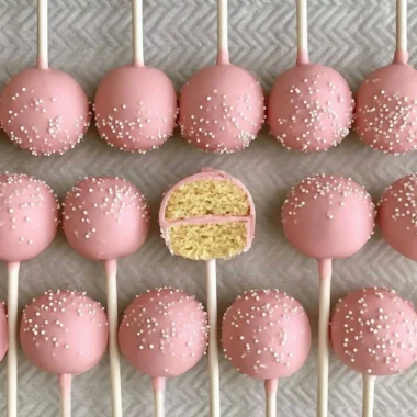 Delicious birthday cake pops inspired by Starbucks recipe.