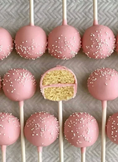 Delicious birthday cake pops inspired by Starbucks recipe.