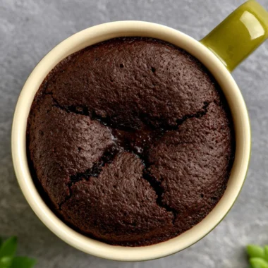 Decadent lava cake served with chocolate sauce and fresh berries.