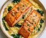 Seared Salmon with Lemon Orzo