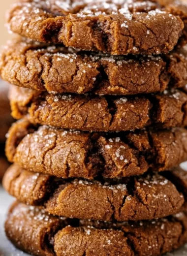 Delicious super soft molasses cookies on a baking tray.