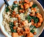 Sweet Potato Grain Bowls with Almond Dressing (Vegan)