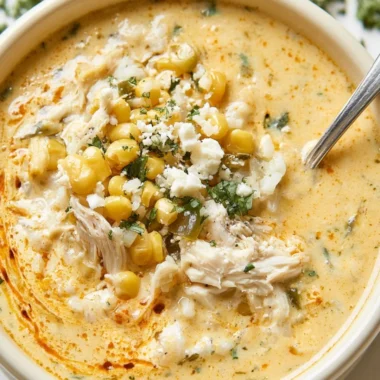 Bowl of Mexican Street Corn Soup garnished with cilantro and cheese